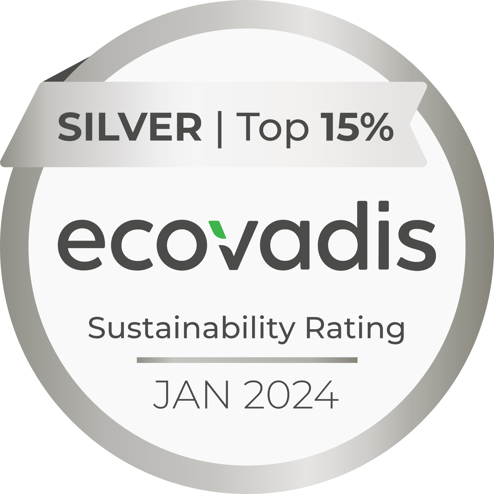 Calificación de sostenibilidad EcoVadis Silver para 2022