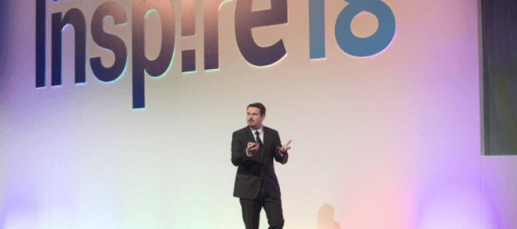 Image of a speaker on stage at Coupa EMEA Inspire 2018