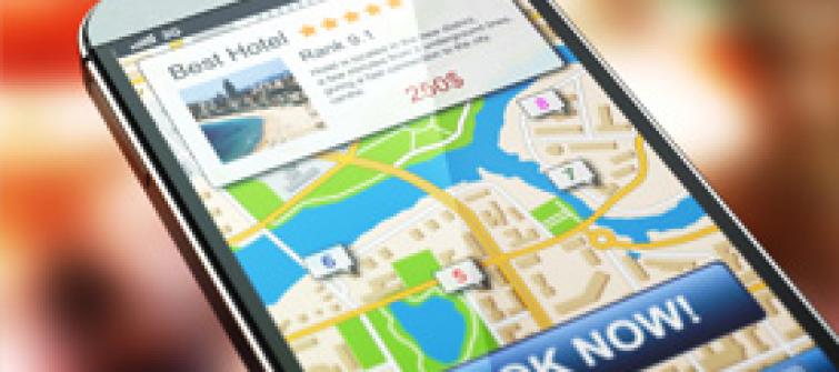 Maps applications with travel and booking information for hotels. 