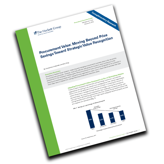 The Hackett Group Procurement Value Report