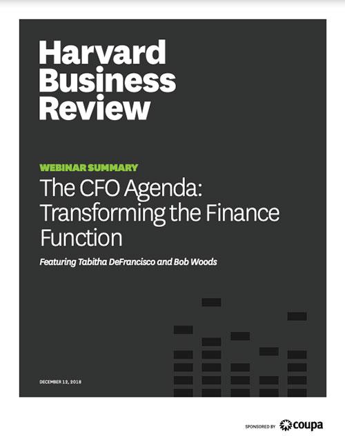 Executive Brief: The CFO Agenda: Transforming the Finance Function: Cover