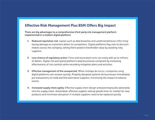 eBook: Regulations, Reputation, and Revenue: How to Manage Risk and Improve Resilience in the Supply Chain: Effective Risk Management Plus BSM Offers Big Impact
