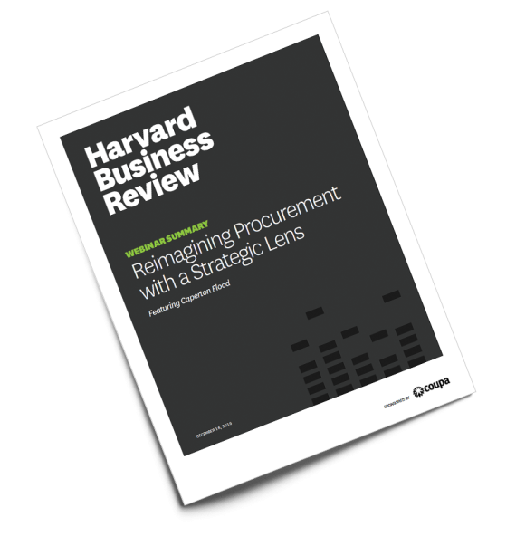 Harvard Business Review Whitepaper: Reimagining Procurement Through a Strategic Lens: Cover