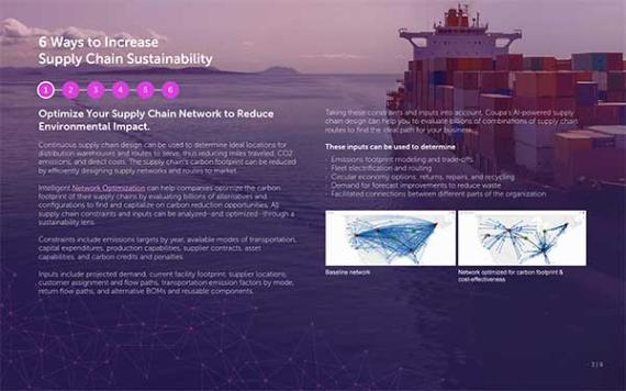 eBook: 6 Ways to Increase Supply Chain Sustainability: Optimize Your Supply Chain Network