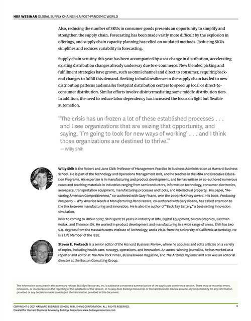 Global Supply Chains in a Post-Pandemic World: Last Page