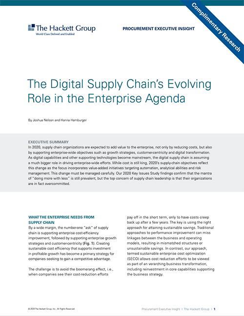 Whitepaper: The Digital Supply Chain’s Evolving Role in the Enterprise Agenda: Front Cover