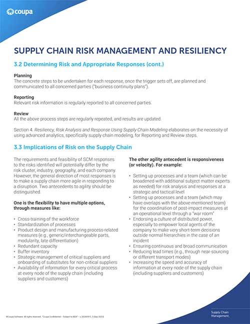 Whitepaper: Risk, Resiliency, and Supply Chain Modeling: Implications of Risk in the Supply Chain