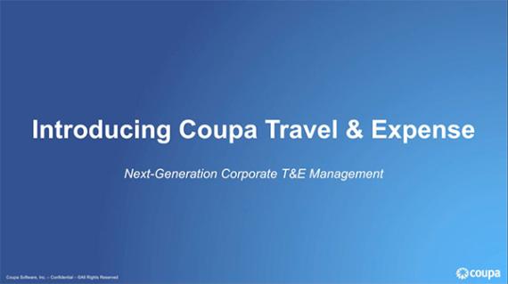 On-Demand Webinar: Coupa for Travel & Expense: Speaker