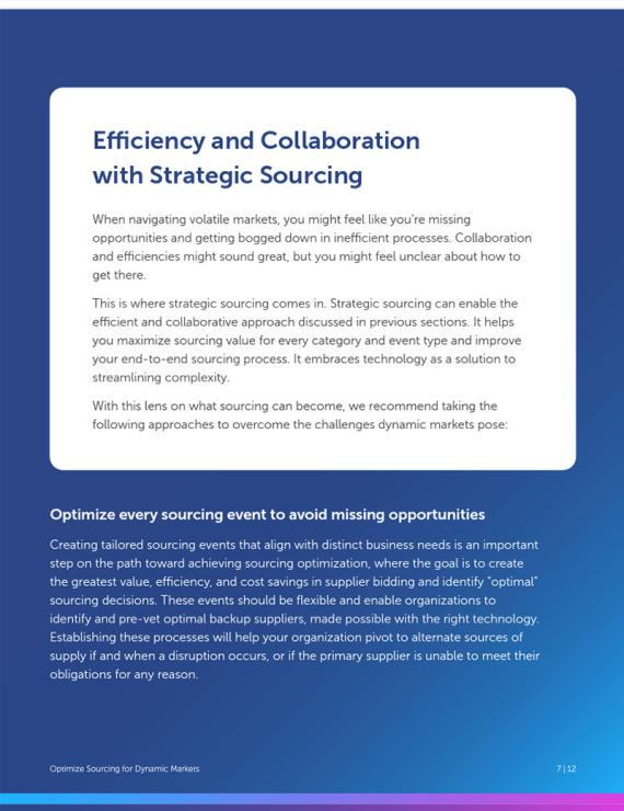 How to achieve efficiency and collaborate well during strategic sourcing