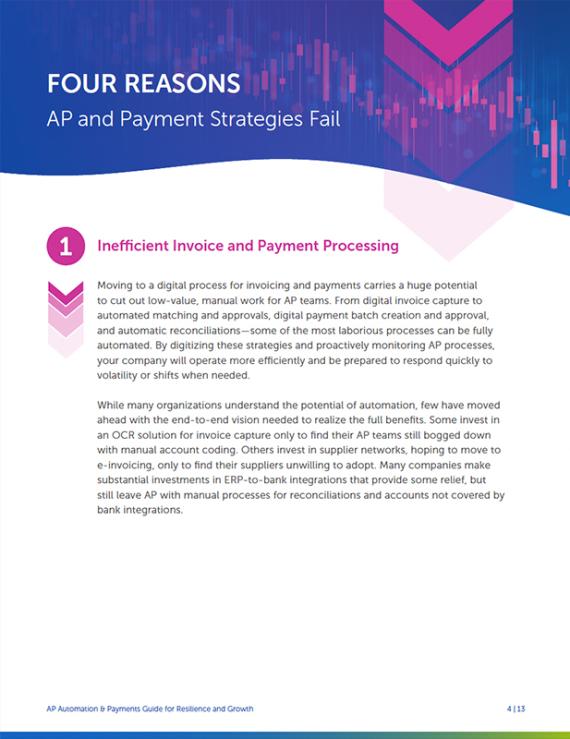 Four Reasons AP and Payment Strategies Fail