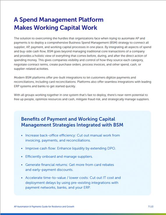 A Spend Management Platform Makes Working Capital Work