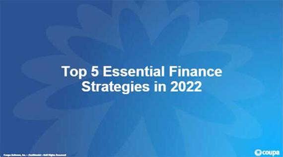 On-Demand Webinar: 5 Essential Finance Strategies in 2022: Title Slide