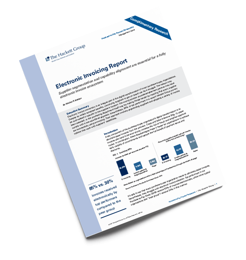 Analyst Report: The Hackett Group Electronic Invoicing Report: Cover