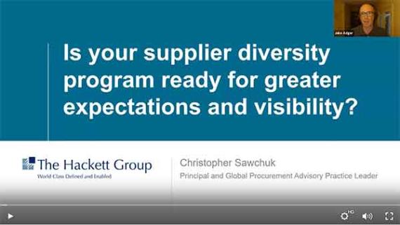 The Hackett Group Talks Supplier Diversity Trends: Title Slide