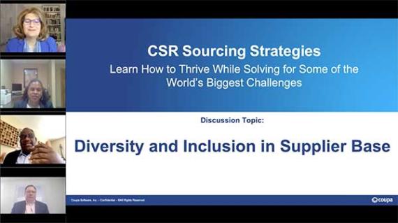 On-Demand Webinar: CSR Sourcing Strategies: Learn How to Thrive While Solving for Some of the World's Biggest Challenges: Diversity and Inclusion in the Supplier Base
