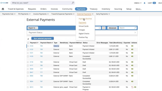 Coupa Payments Demo
