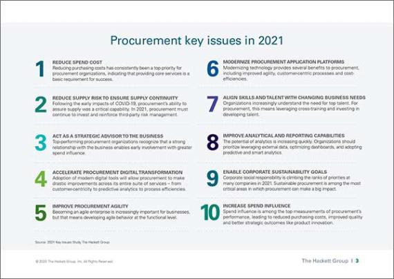The Hackett Group Key Issues Study: Procurement Key Issues