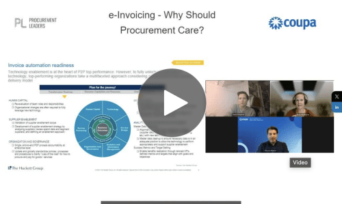eInvoicing: Why Should Procurement Care? webinar