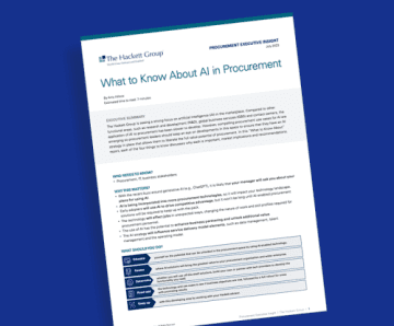 Hackett Group Report Cover