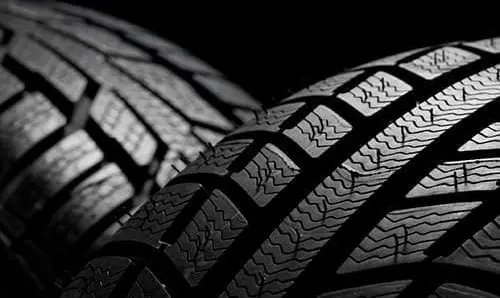Close up of the winter tires