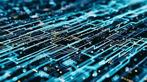 Abs Hologram Data flow grid - 3d rendered image. Technology, augmented reality (AR), virtual reality (VR) concepts. Abstract backgrounds. Innovation. Artificial intelligence background. Hologram view.