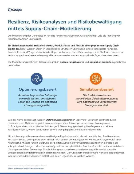 Inside page of the Risk, Resiliency, and Supply chain asset