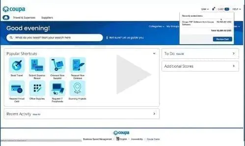 Coupa dashboard