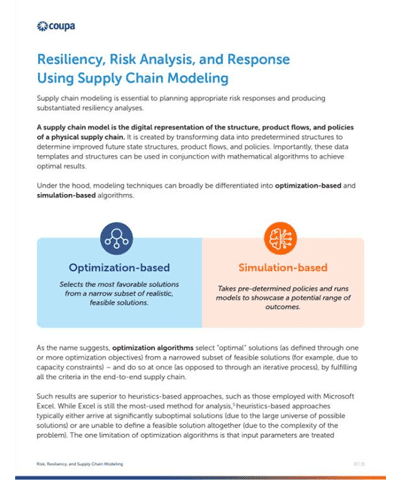 Inside page of the Risk, Resiliency, and Supply chain asset