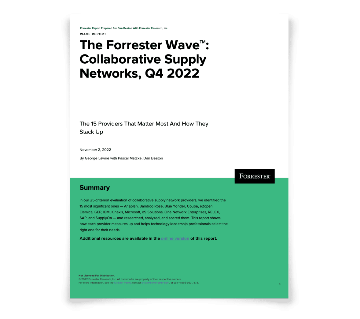 Forrester Wave 2022 report mockup