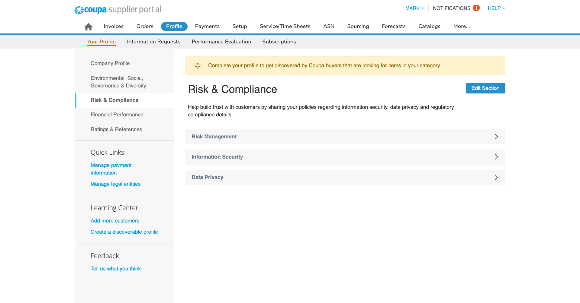 Supplier-Portal-Risk-Compliance