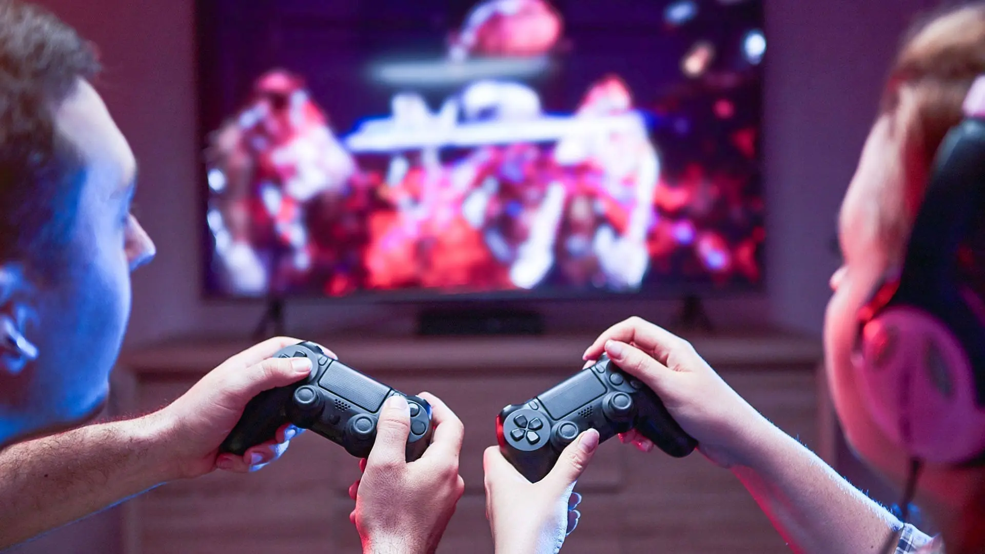 people playing video games