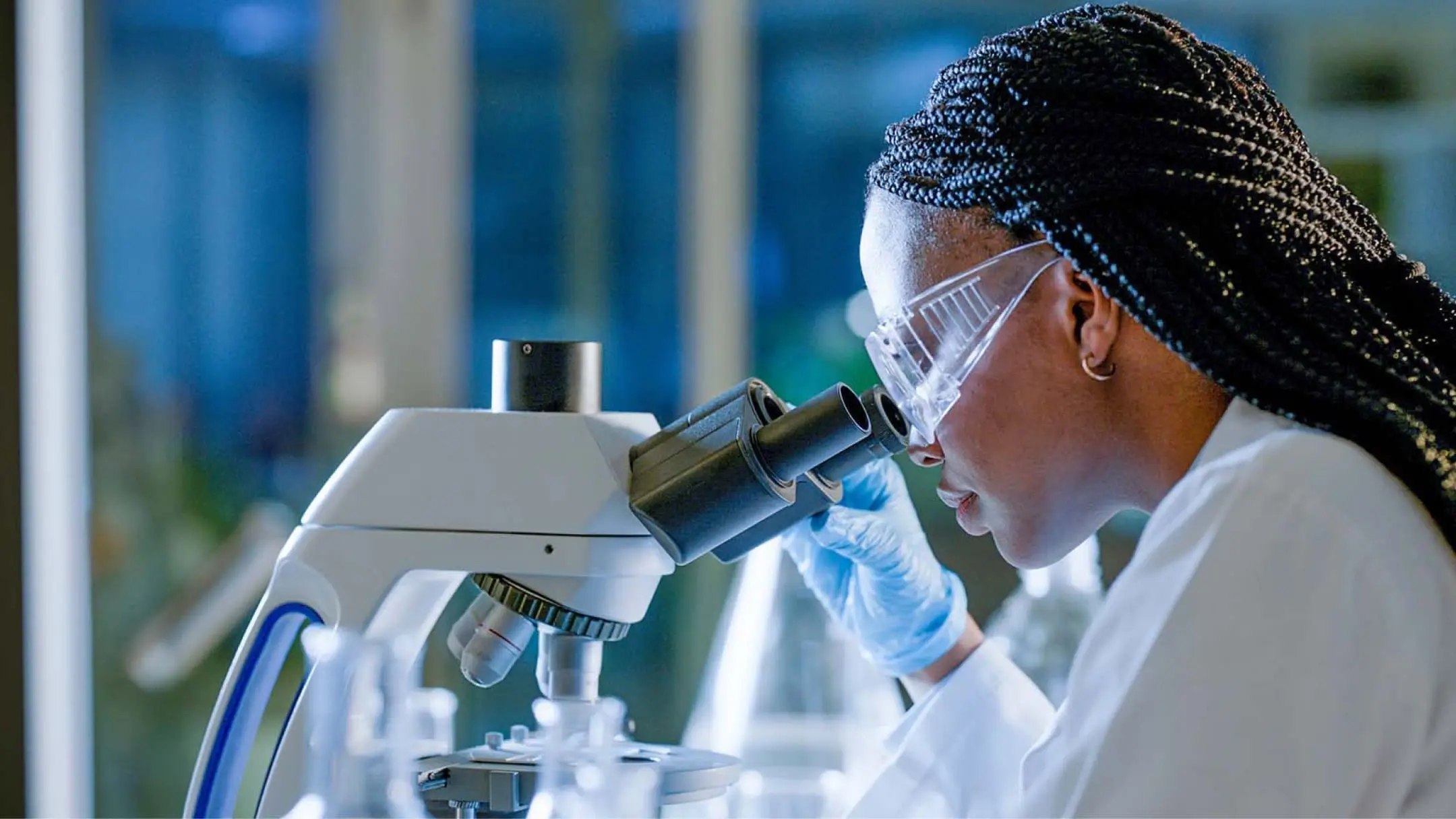 Woman doing research in lab