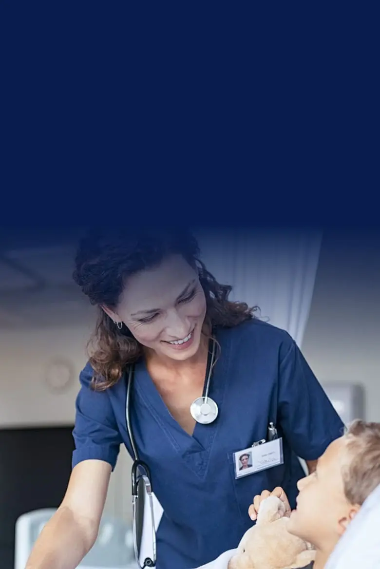 nurse helping patient in hospital