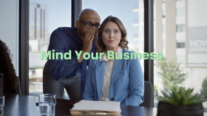 Screenshot from one of Coupa's Mind Your Business TV commercial. Click to watch the commercial.