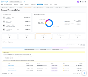 screenshot of user interface showing fraud protection for invoice payments