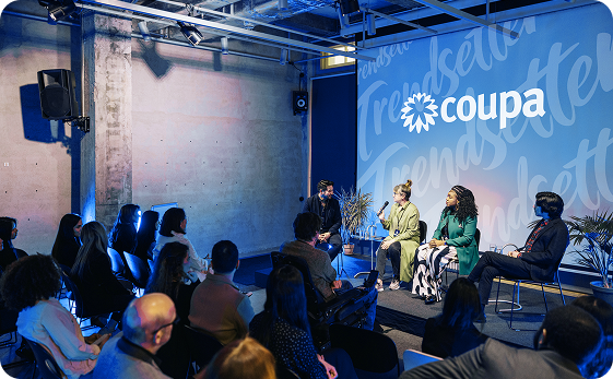 Panel of speakers giving a talk