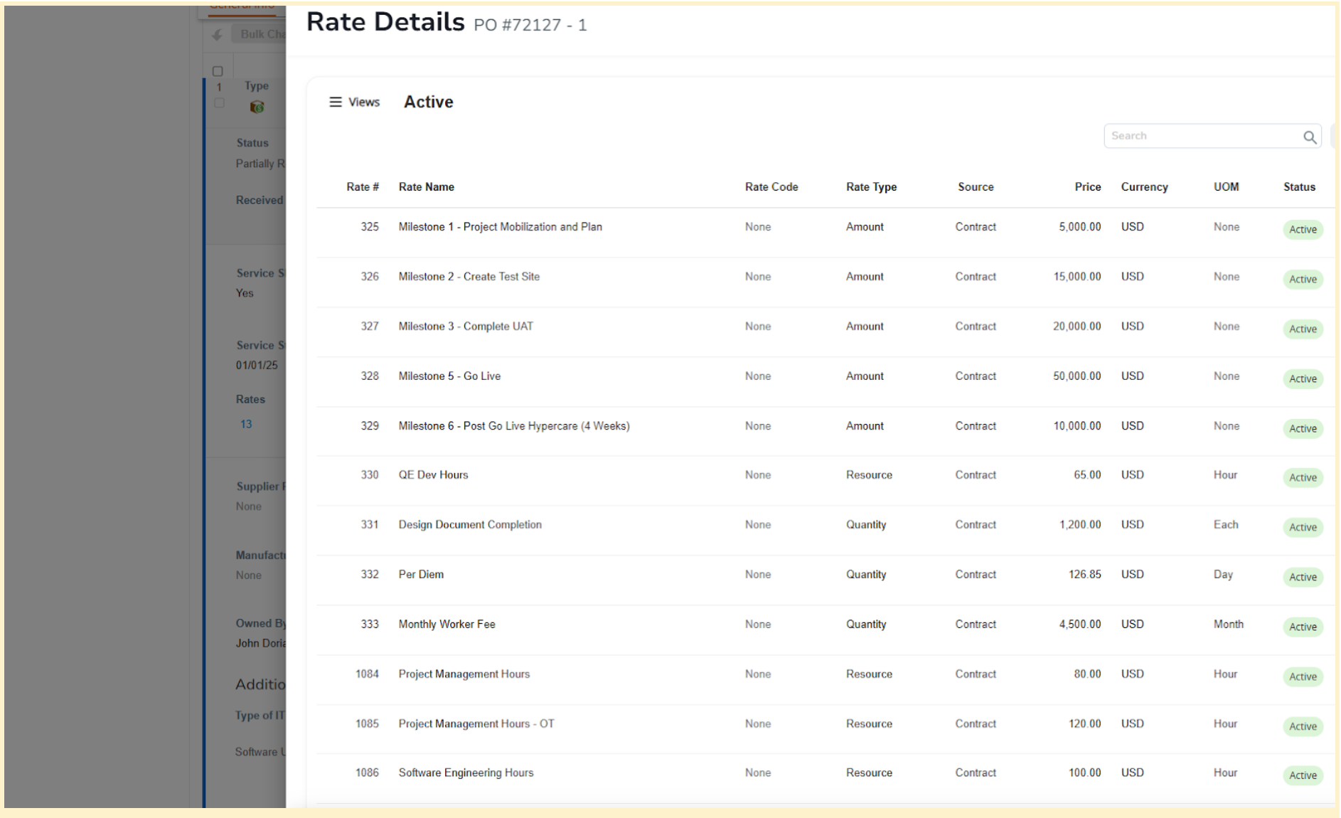 Manage service contracts