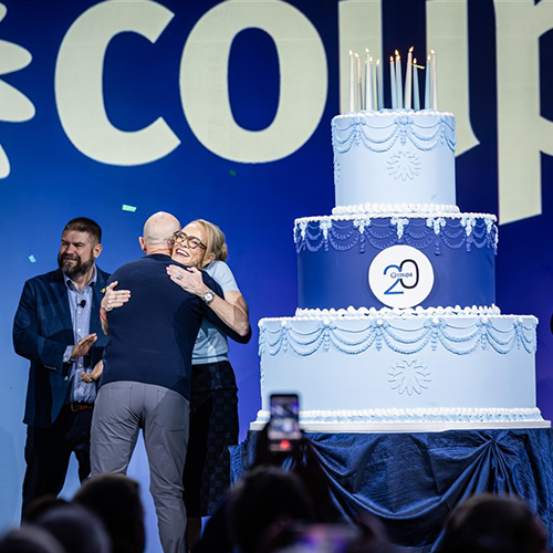 Coupa Stage with birthday cake