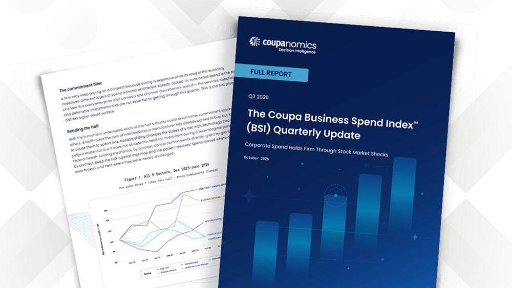 
												<p>Read the latest in the Coupa Business Spend Index™ quarterly report and find out how the economy speaks through Coupa.</p>
												