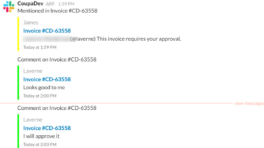 Coupa approval conversation