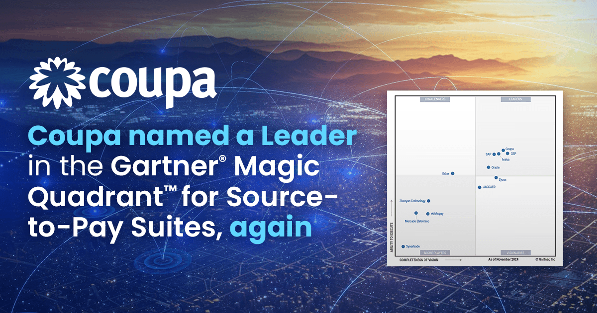 Coupa Positioned as a Leader in the 2025 Gartner® Magic Quadrant™ for