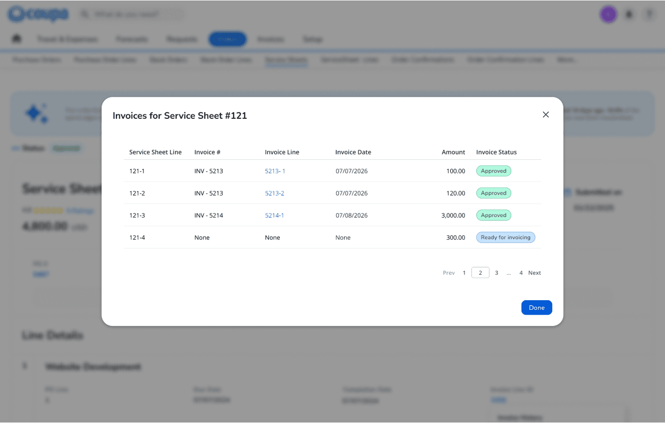 Invoice Tracking at Line Level